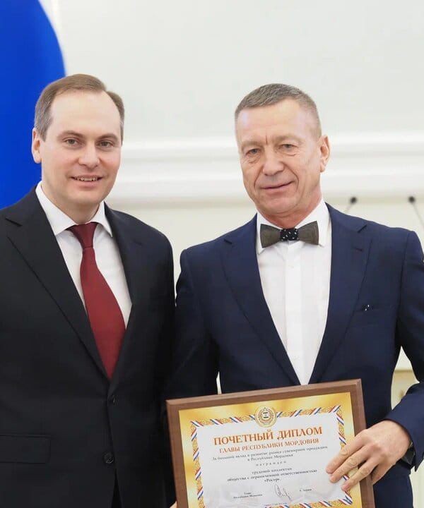 Ростр получил награду от Главы Республики Мордовия